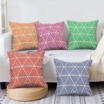 Indigifts Sofa Pillow Covers - Abstract Print Cushion Covers 18 x 18 Inch Set of 5 - Cushions 18x18 Set of 5, Cushion Cover Set of 5, Diwali Decor Items, , Cushion Pillows for Sofa