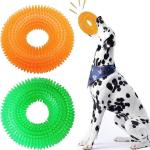 Kuppy Dog Squeaky Chew Toys For Aggressive Chewers Dental Teething Cleaning Silicone Squeaky Toy For Dog & Cat