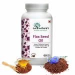 LA NATURE'S WE CARE YOUR HEALTH Cold Pressed Flaxseed Oil Omega 3 6 9 Capsules 1000 mg for Men & Women - 60 Softgels