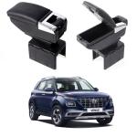 Oshotto PU Leather AR-01 Car Armrest Console Box Compatible with Hyundai Venue - Black
