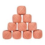 CORIOX Crochet Thread Set of 10 Ball Crochet Cotton Thread Yarn for Knitting and Craft Making. Size 20 Gram 55 to 60 mtr Approx. (Peach)