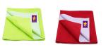 naughty baby Fleece Baby Bed Protecting Mat Combo (Red, Pista Green,Medium)