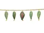 Sensimon Ganesha Asopalav Leaves Green Metal Decorative Toran 37 inch