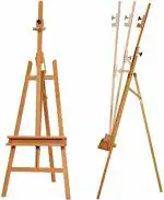 Grandink Wooden Adjustable Brown Painting Easel Display Stand