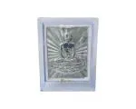 GoldGiftIdeas Silver Mahavir Swami Photo Frame for Home, Prabhavna Gifts, Jain Jinendra Frame for Home, Mahavir Swami Gift Photo Frame, Jain Return Gifts, Paryushana Parva Return Gifts (11 x 8 CM)
