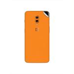 GADGETSWRAP Premium Material Skin Vinyl Decal Sticker Compatible With OnePlus 6T - Orange Matte