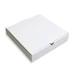 YNK Pizza Box 10X10X1.5 Inches Corrugated Sample White (100 Pcs)(Paper)