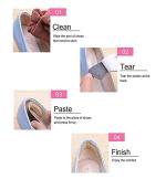 Reusable Sticky Women Cushion Liner for Shoes Heel Pad Self Adhesive Insole Heel Grip Liners Callus Prevention Protector Heel Pain High Heel Shoes Pad For Women Beige