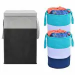 WINI KRAFTS Laundry Basket & Bag In Multicolor-(Non-Woven) Pack of 3