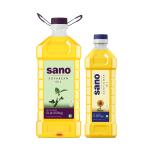 Sano Soyabean Oil 5 Ltr and Sunflower Oil 1 Ltr Pet Bottle - Pure, Natural, and Nutrient-Rich Cooking Oil.