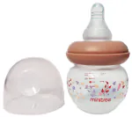 MINI TREE Feeder for Newborn Baby, APPLE Shape Transparent 0+ Month Baby Milk Bottle for Infant | Pink | 60 ML