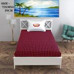 FurnElite Home Decor Cotton Mattress Cover for Single Bed with Zip/Chain 72x30x4 inch, Set of 1 Multicolour (Multi, 4 inch)