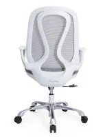 MISURAA Imported Omega Mid Back Ergonomic Office & Home Chair with Korean Mesh (White)