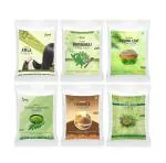 Spag Herbals Organic Amla, Bhringraj, Brahmi Leaves, Curry Leaves, Methi And Neem Leaves Powder For Hair Care 300 G (50 G x 6)