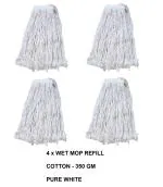 TARGET HYGIENE Wet Mop Refill White Cotton 350 gms 6