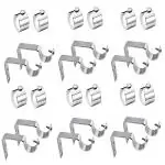 LEEZEN Architectural Hardware Stainless Steel Curtain rod End Cap With Stainless Steel Curtain Rod Holder (PARDA SUPPROT) For Door and Window Accessories Fitting for Bedroom and Kitchen Area for 1 Inch Curtain Rod (Pack of 6 Set, Silver)