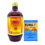 HERBSHD PARALITOL OIL 400ML AND RUMA T CAPSULE (COMMBO PACK )FOR RELIEF PAIN
