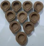 D Viswa 10 Desi Cowdung Deepak Plain Big / Vilakku / Diya for Diwali Pooja , Deepawali Puja, Navratri, Yajna / Diya for Puja