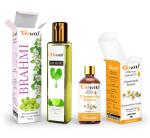 GO WOO Pack of 2 Chamomile Roman Essential Oil and Brahmi Carrier Oil - 100% Pure For Body Massage