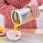 Inditradition Plastic 3 in 1 Food-Grain Cereal Dispenser Container, 3 Compartments in 1, 1500 ml, Assorted Color