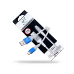 Ruvoo Micro USB data Cable With LED Light and Blue Metal