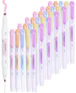 Toyshine 30 Pcs Artists Double Sided Highlighter Colored Drawing Markers set - Multicolor