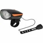 Spokefox 2-in-1 USB Rechargeable Bicycle Horn Light Front Light (orange, black)
