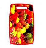 First Front Stainless Steel Roti Chimta Tong With Plastic Oval Chopping Board and Multicolour, Pack of 2