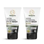 Nimbarka Neem & Charcoal Facewash Deep Cleansing & Oil Control, Neem-Antibacterial, Fights Skin Problems, Apricot Beads-Exfoliates Dead Skin | 50 ML (Pack of 2)