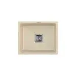 CURATE INDIA Single Bowl Granite Quartz Sink Kitchen | 21x18x9 Inch | 7 different Color Variations | PVC Waste Pipe | Modern Sink For Kitchen