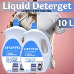 ZIVANTIX Fab Liquid Detergent Blue 10Liter Soda and Bleach Free| PH Neutral Formula for 7-in-1 Expert Care