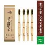 IMVELO GREEN YOUR HYGIENE Bamboo Toothbrush | Charcoal Activated Soft Bristles | Biodegradable & Eco-friendly | Pack of 4