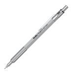 Scrikss Graph-X 0.7mm Mechanical Pencil with 2B Lead, Satin Chrome Brass Plated, Interchangeable Mini Eraser, Push Mechanism - 71318
