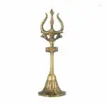 KALPAYA DECOR PRIVATE LIMITED Shiva Trishula, Handmade Brass Spiritual Shiva Shakti