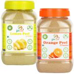 Glow Lush Orange and Lemon Peel Powder for Skin Whitening, Face Pack (150g Each)