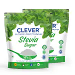Clever Stevia Sugar 400gm low calorie Diabetic friendly Sugar ( Pack of 2 )