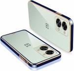 Clickaway Oneplus Nord 2T 5G Luxury HD New Electroplated Transparent Case Anti Yellow Top Notch Quality (Blue, Gold, Multicolor)