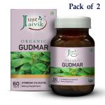 Just Jaivik Organic Gudmar / Gymnema Tablets 600mg 60 Tablets (Pack of 2)