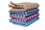ASH Traders Multocolor Handloom Checkered Medium Bath Towels for Men and Women Cotton, 30 x 60 inch (pack of 5)