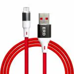 ERD UC-162 Micro USB Metal Data Cable, 25W Fast Charging, High-Speed Data Transfer, Durable, High Strength with 5mm OD cable, 1m Long, Compatible with Android Devices, Tablets, White Red