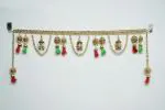 Narya Traditional White Moti Zula Pearl Beads Fancy Toran Kalash Design Handmade Door Hanging/Bandarwal Toran for Door, Traditional Bandarwal for Door. TORAN # 5i