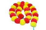 Artificial Marigold Flowers for Decoration - Pack of 5 (Multi Color)