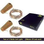 Dripping Colors Bottle Cork Warm White LED Strips 2 m 20 Lights Pack of 2