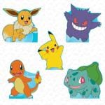 TikiTimes Pokemon Cutouts 40cm 5pk for Boys and Girls Birthday Parties