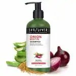 Soulflower Onion Biotin Shampoo, Hair Growth & Scalp Nourishment, Hair Fall & Dandruff, 300ml