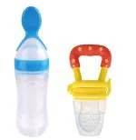 Manan Shopee Kids Multicolor Silicone Ceralac Feeder & Baby Nibbler Fruit (Pack Of 2)