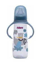 Adore Advanced England Narrow Neck Feeding Bottle With Handle & Premium Matte Designed Anti-Colic Teat- 250 ml-Green