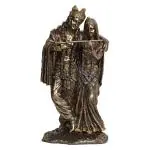 ARTVARKO Decorative Resin Lord Radha Krishna Playing Flute Statue - 12 inch
