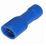 rtsense FDFD2-250(100 pcs)Fully Insulated Male Female Spade Bullet Wire Connector Electrical Crimp Terminal Wire Connector  (Blue, Pack of 100)