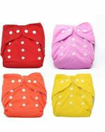 BEAUQIQ BABY Reusable Cloth Diapers - Free Size (Pack of 4)